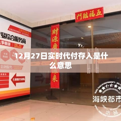 12月27日实时代付存入详解