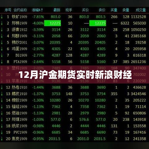 新浪财经实时更新，沪金期货最新动态