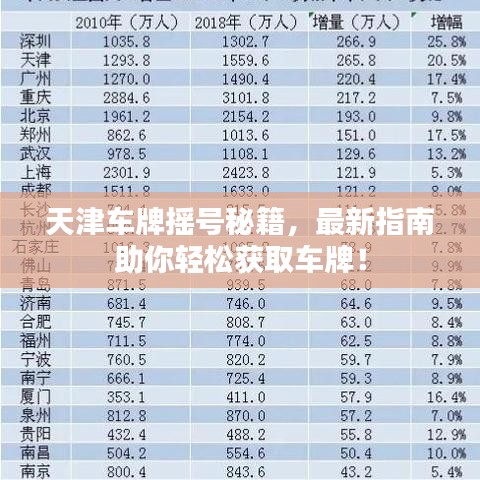 天津车牌摇号秘籍，最新指南助你轻松获取车牌！