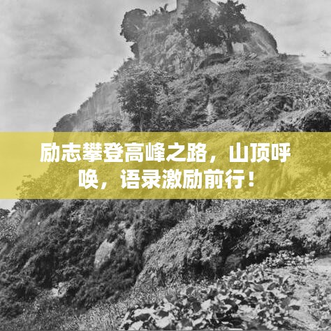励志攀登高峰之路，山顶呼唤，语录激励前行！