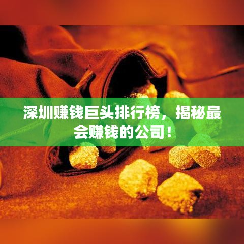 深圳赚钱巨头排行榜，揭秘最会赚钱的公司！