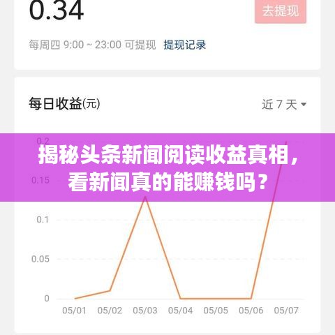 揭秘头条新闻阅读收益真相，看新闻真的能赚钱吗？