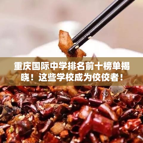 重庆国际中学排名前十榜单揭晓！这些学校成为佼佼者！